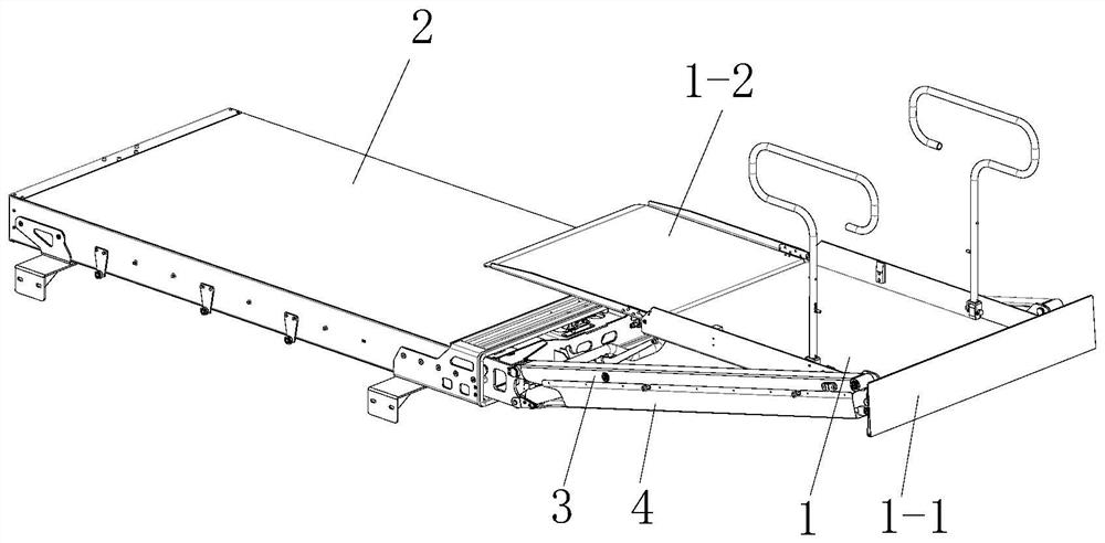 Compact large-stroke barrier-free elevator for medium and large passenger cars