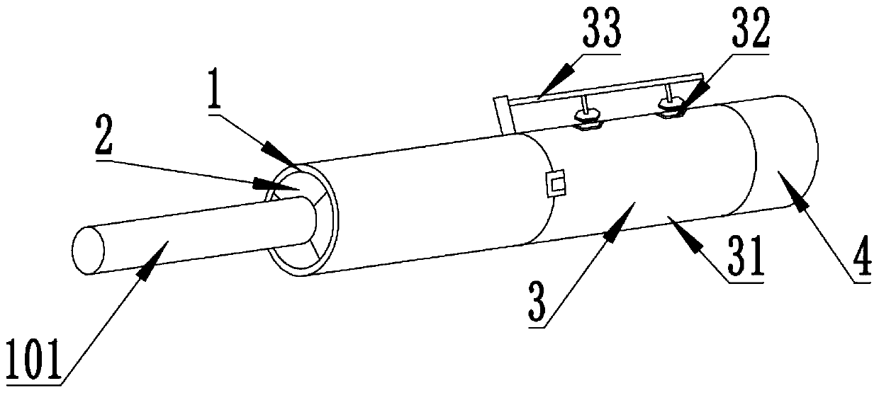 Hard-core cable breakpoint detection and repair device