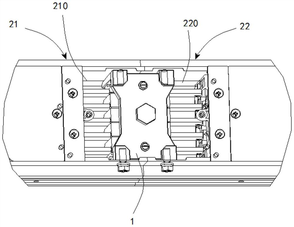 Bus duct connector and power supply equipment