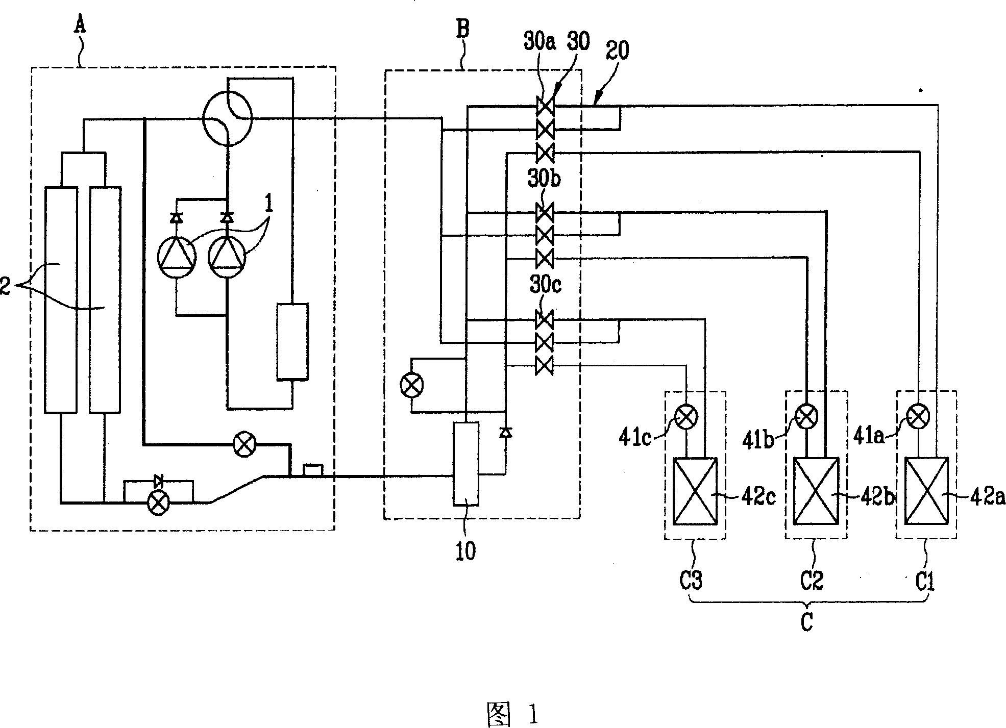 Air conditioning system in multi channels