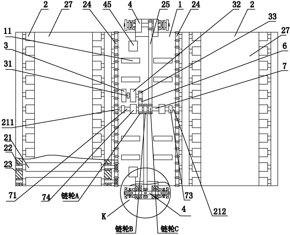 Stereo garage bidirectional vehicle storing and taking device