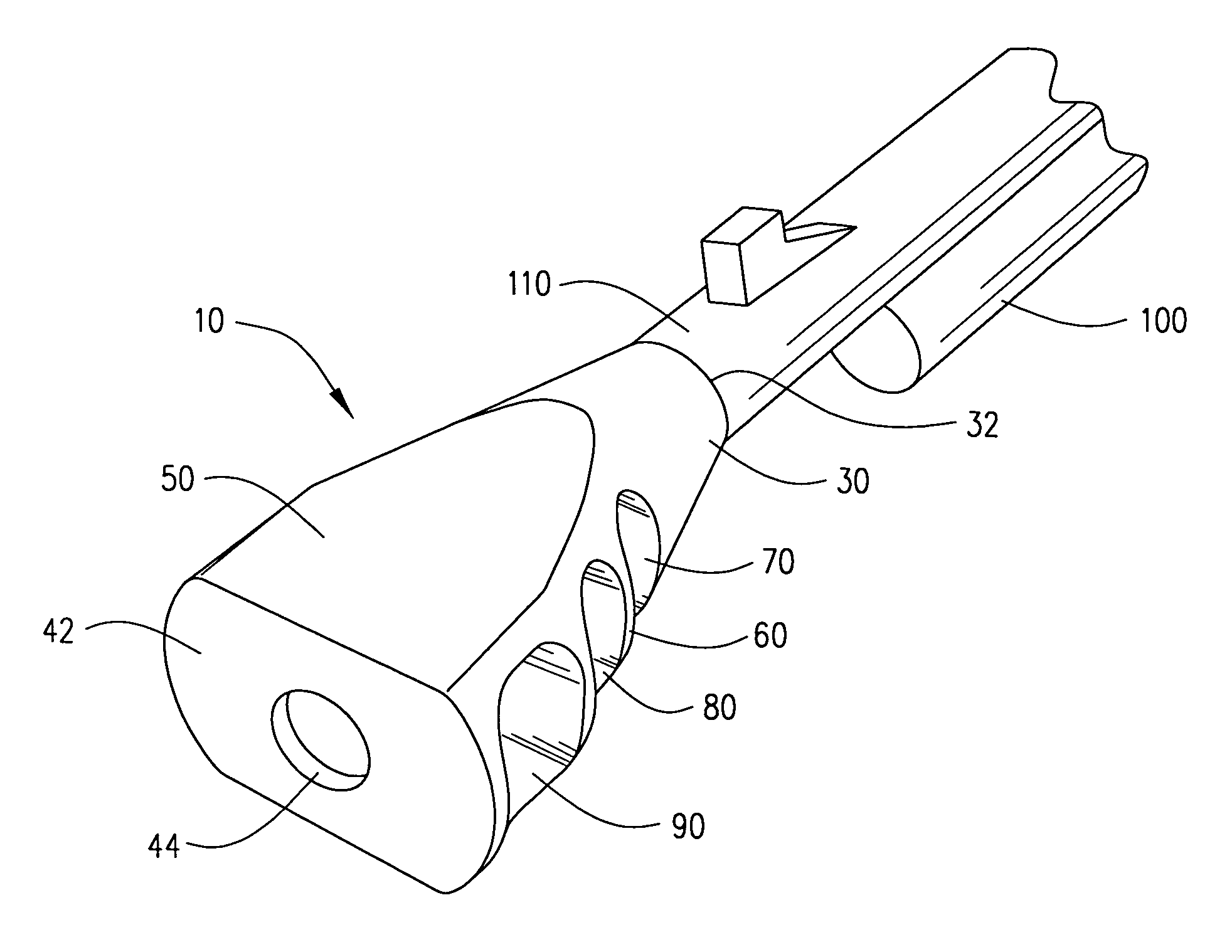 Lateral projection muzzle brake