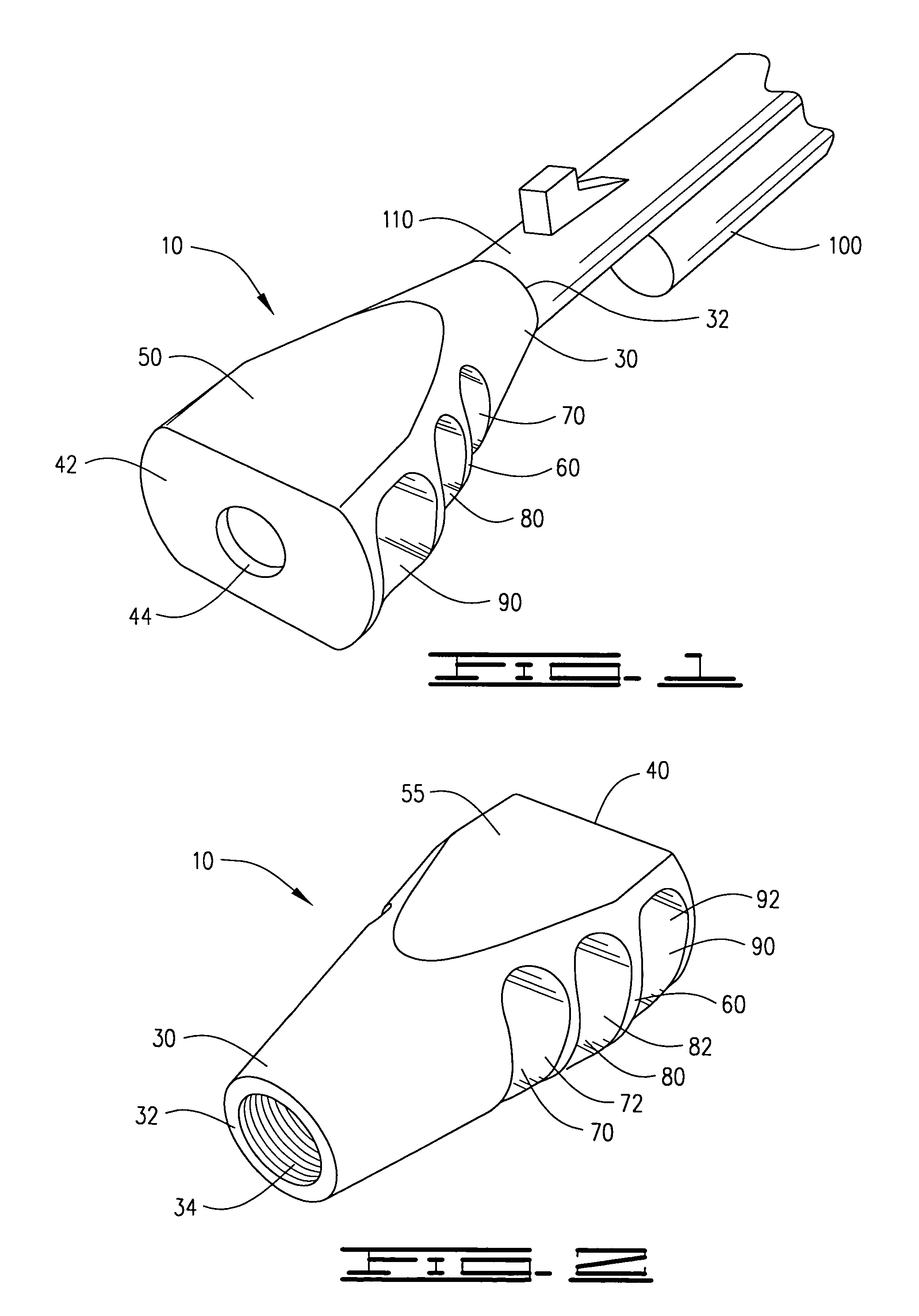 Lateral projection muzzle brake