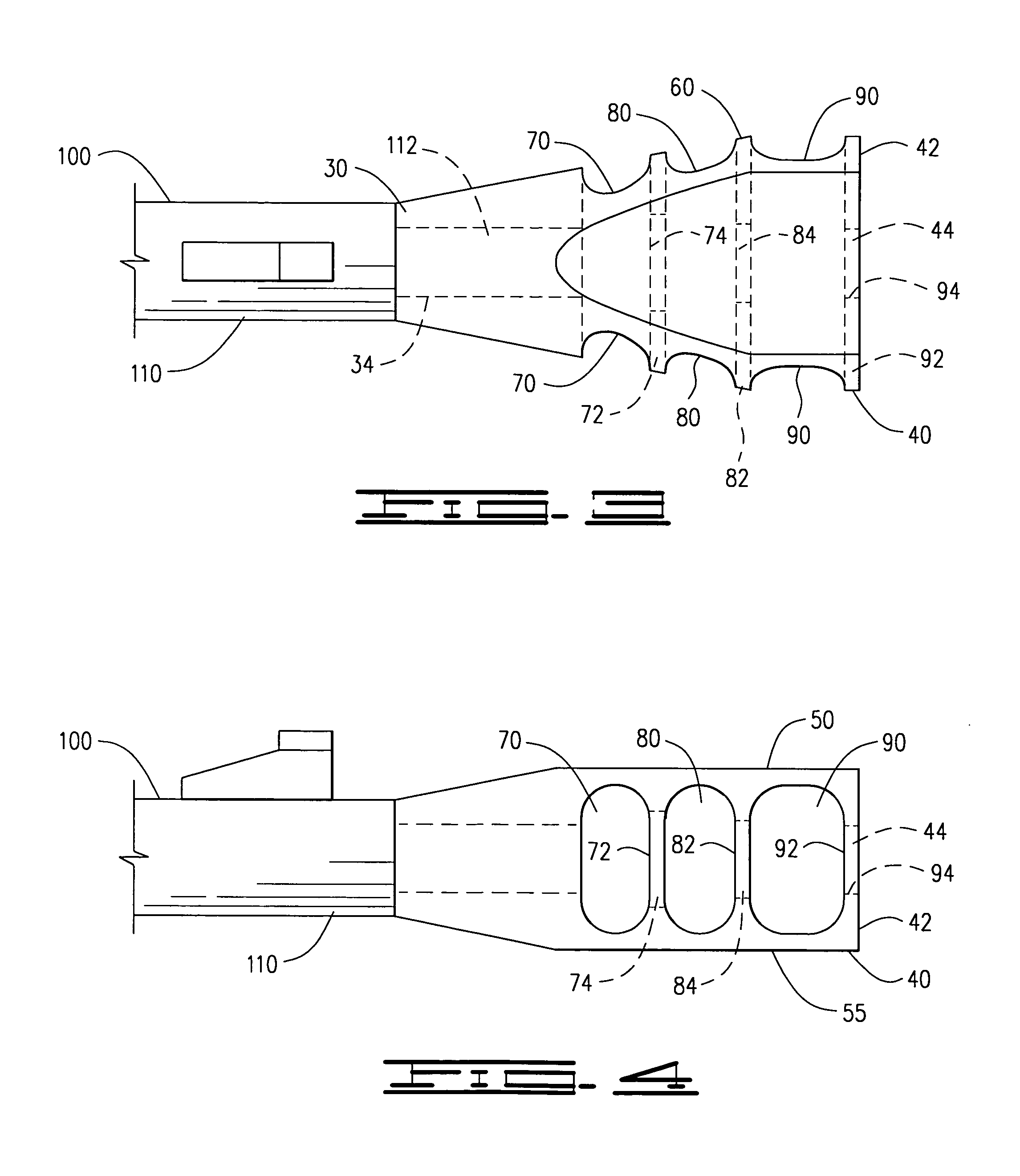 Lateral projection muzzle brake