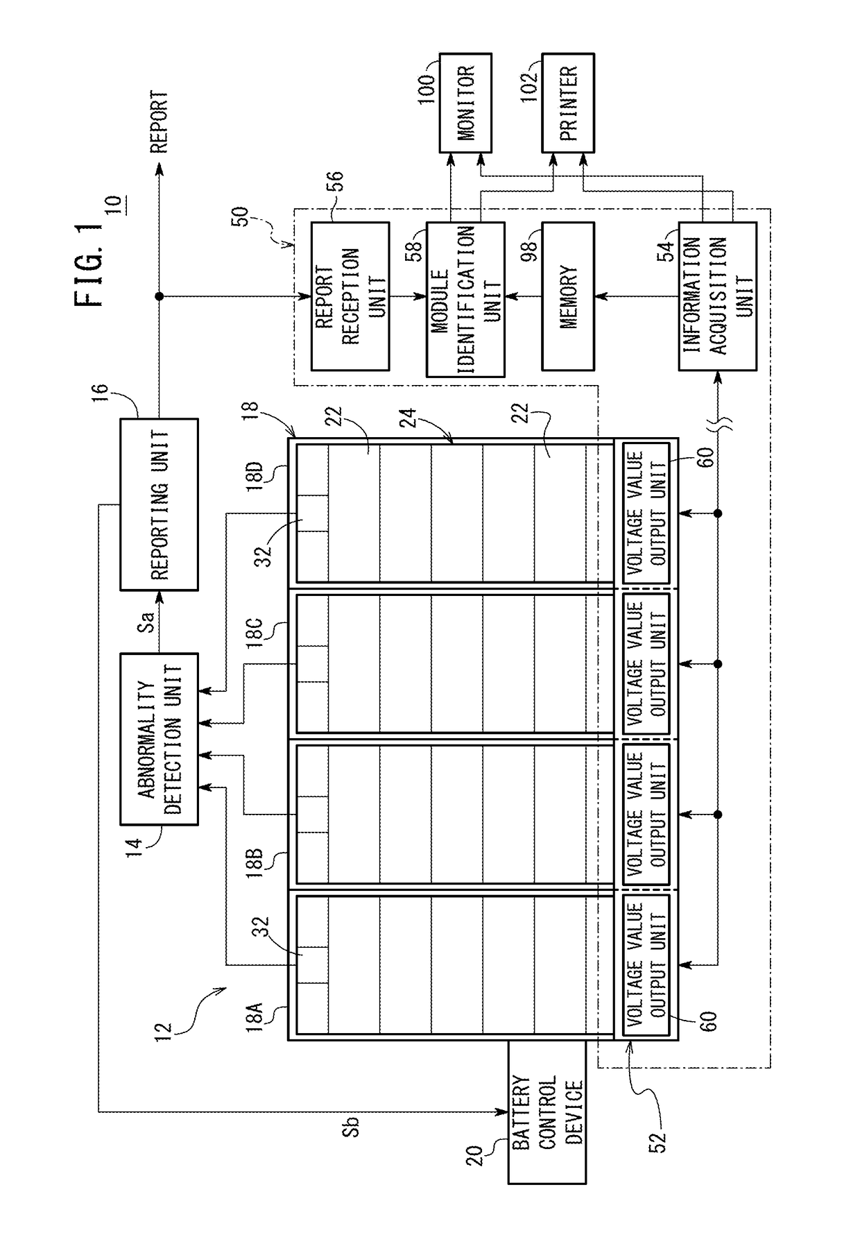 Device, method, and non-transitory recording medium storing program for specifying abnormality-occurrence area of secondary battery system