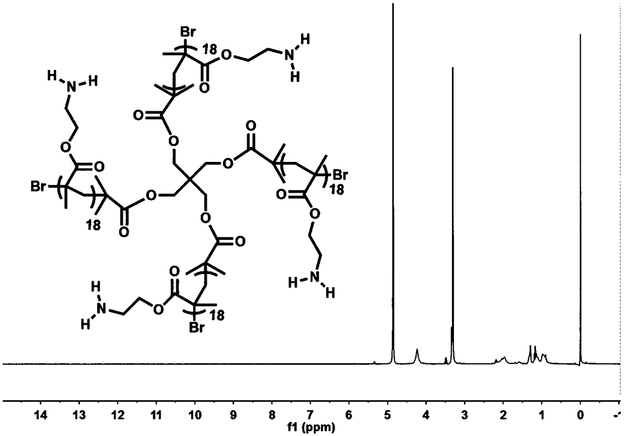 Star polymer as well as preparation method and application thereof