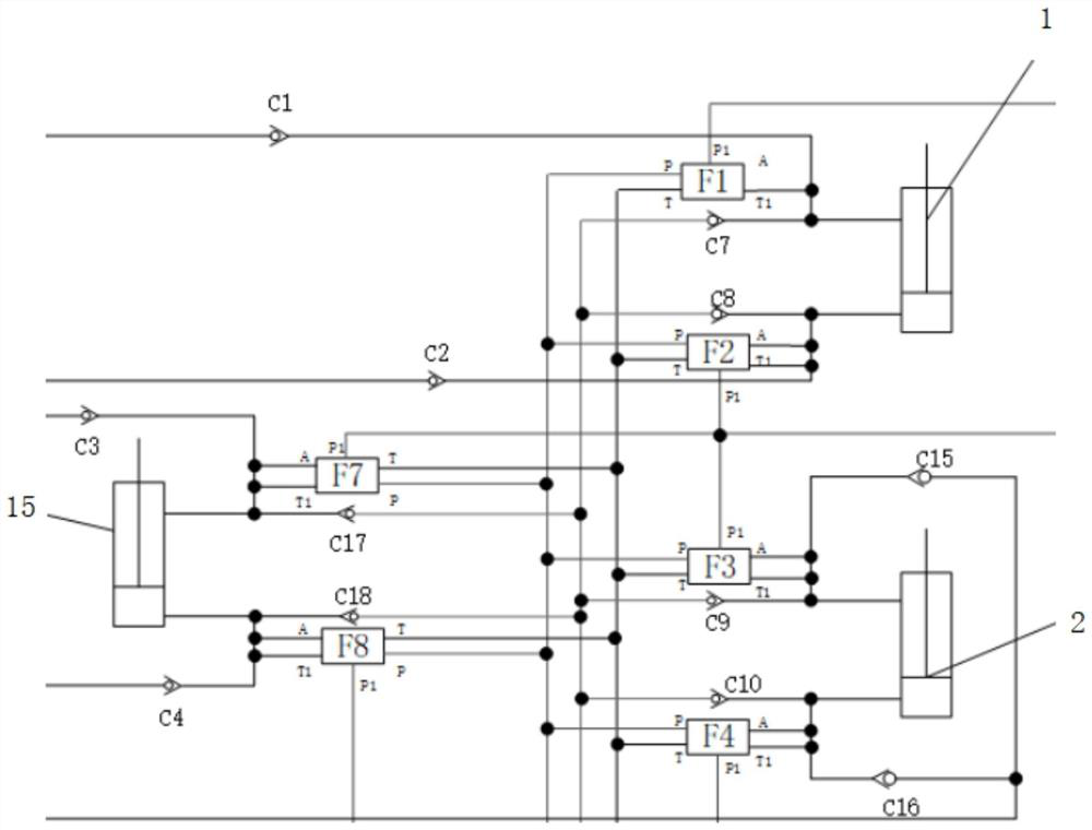 Single-pump-source load port independent load-sensitive energy-saving excavator hydraulic system