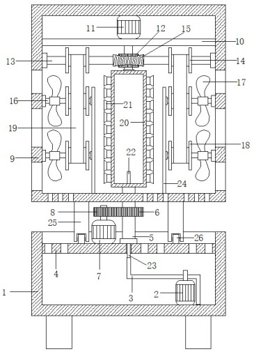 Atomization dust removal equipment convenient to clean in multiple directions and used for building construction