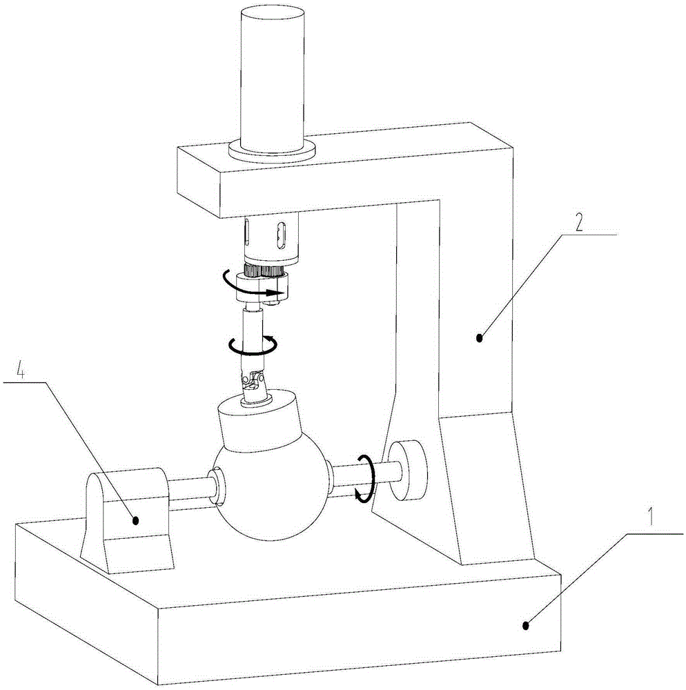 Efficient ball core grinding device