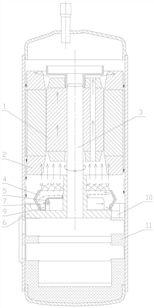 Oil-gas separation assembly for compressor, compression mechanism and air conditioning system