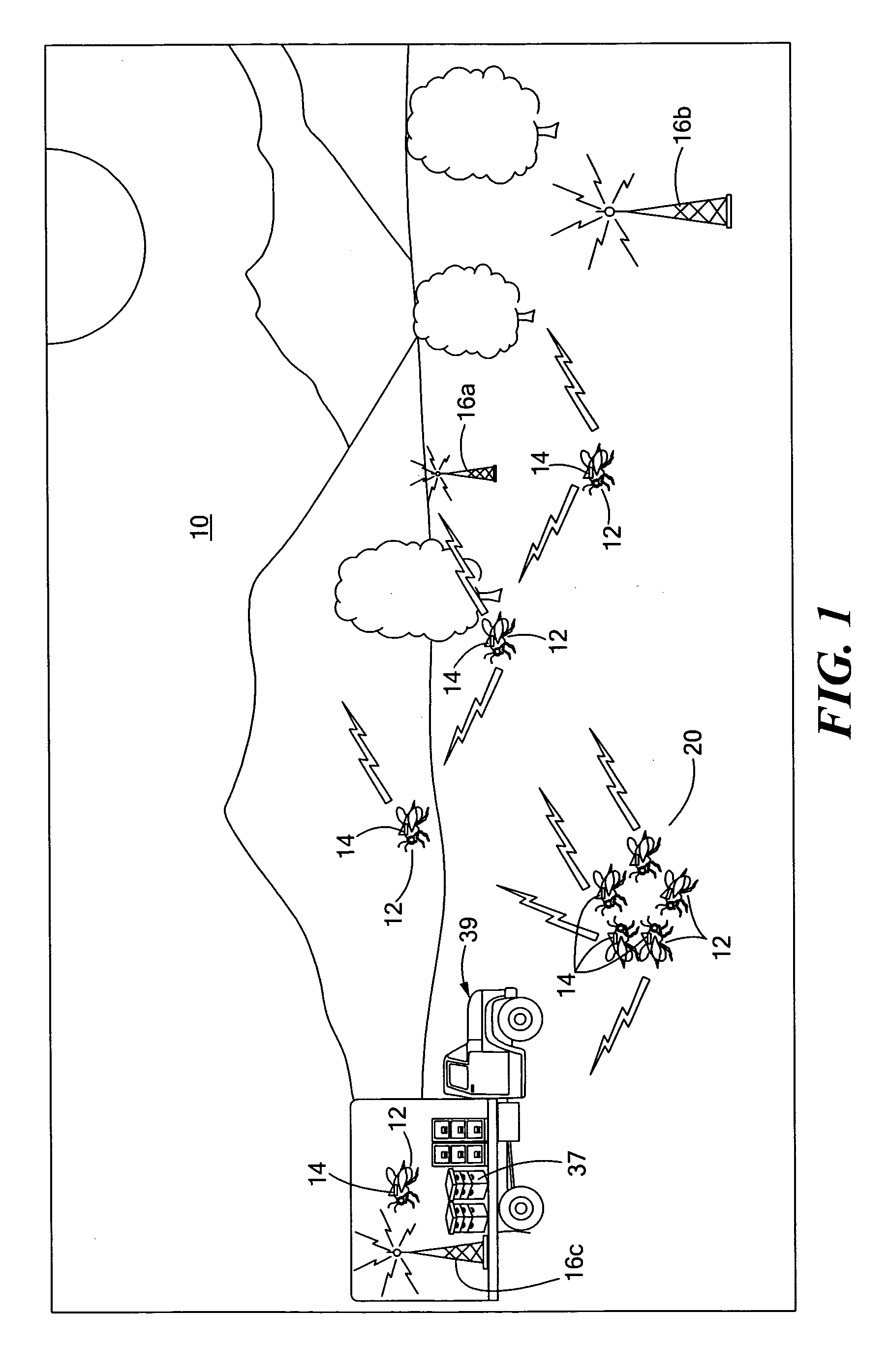 System and method for determining the position of instrumented biological agents