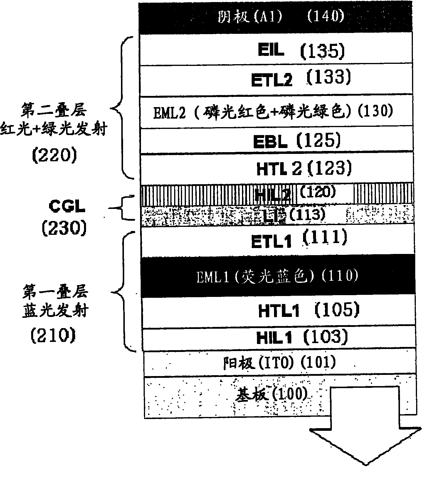 White organic light emitting device