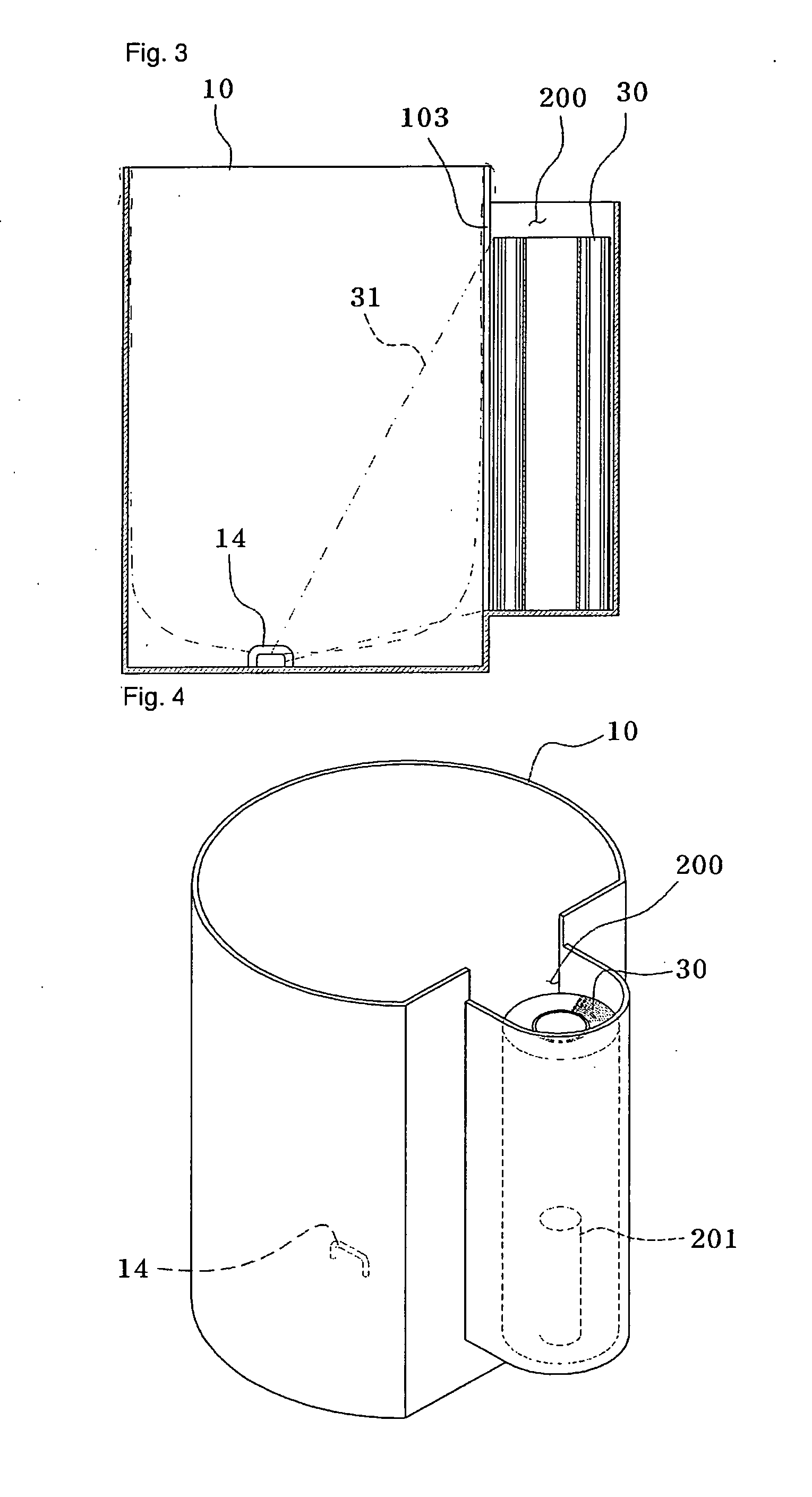 Wastebasket equipped with roll vinyl pack