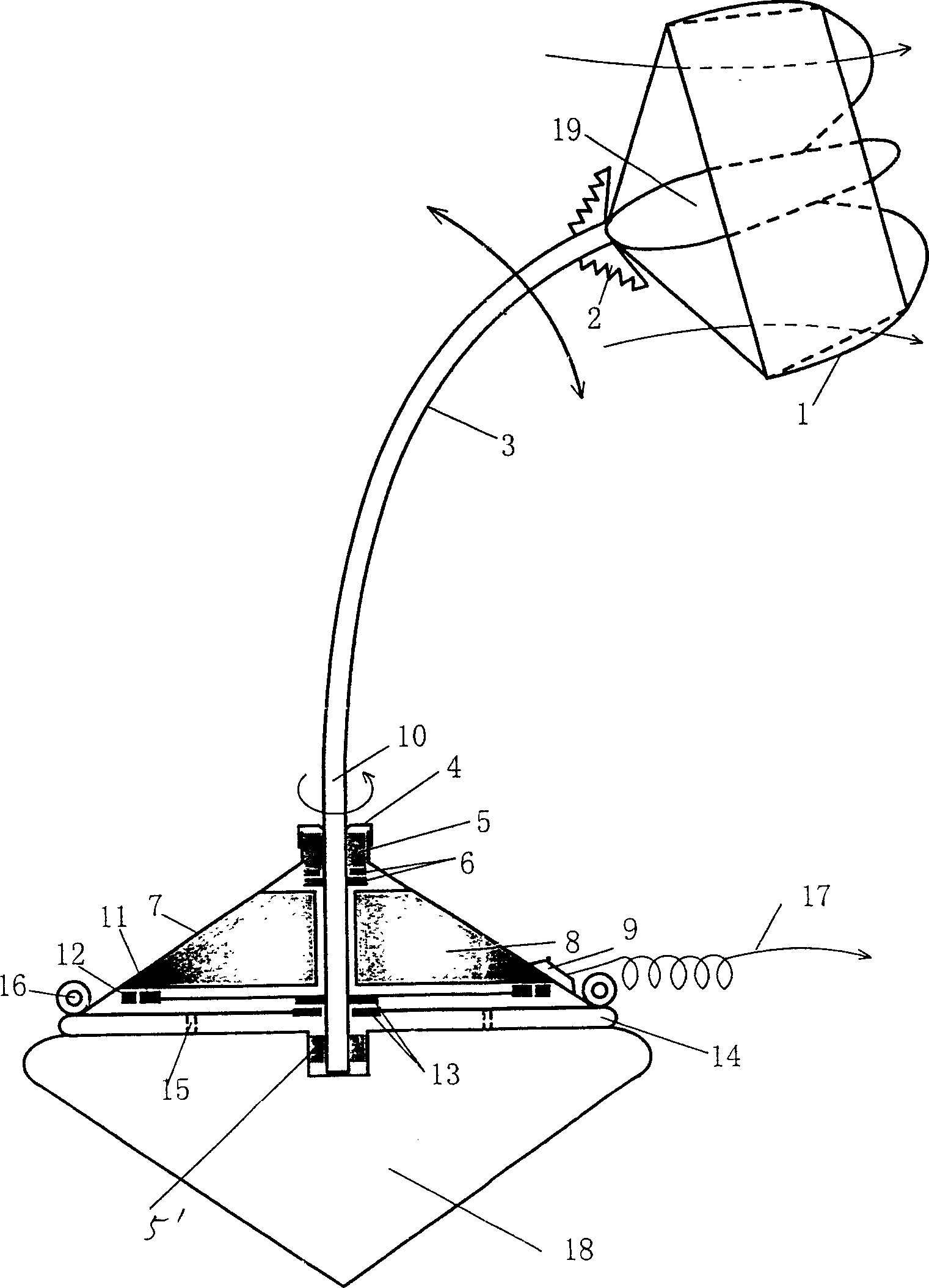 Self-adaptive current power generation unit on seabed