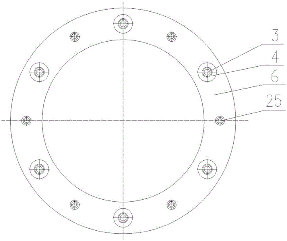 A clamping device for direct extrusion casting mold