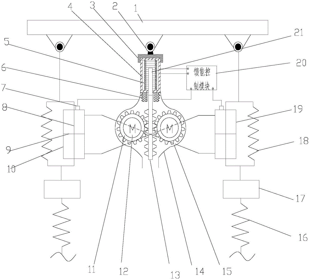 Active hydraulic interconnected type energy reclaiming suspension