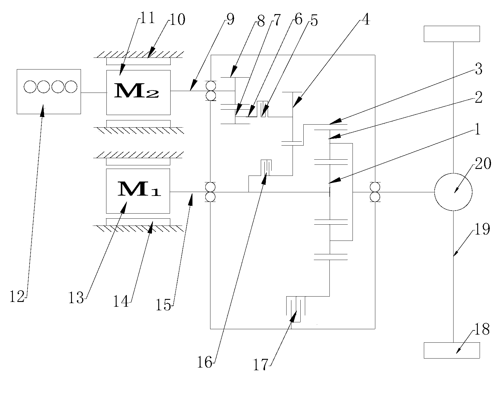 Oil-electric hybrid electric vehicle multi-mode drive system