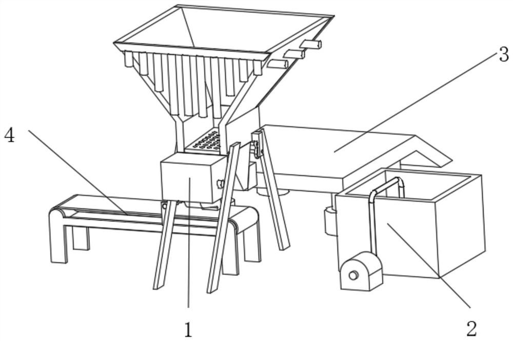 Crushing, lifting, hoisting and transporting equipment for ore production and with dust removal function