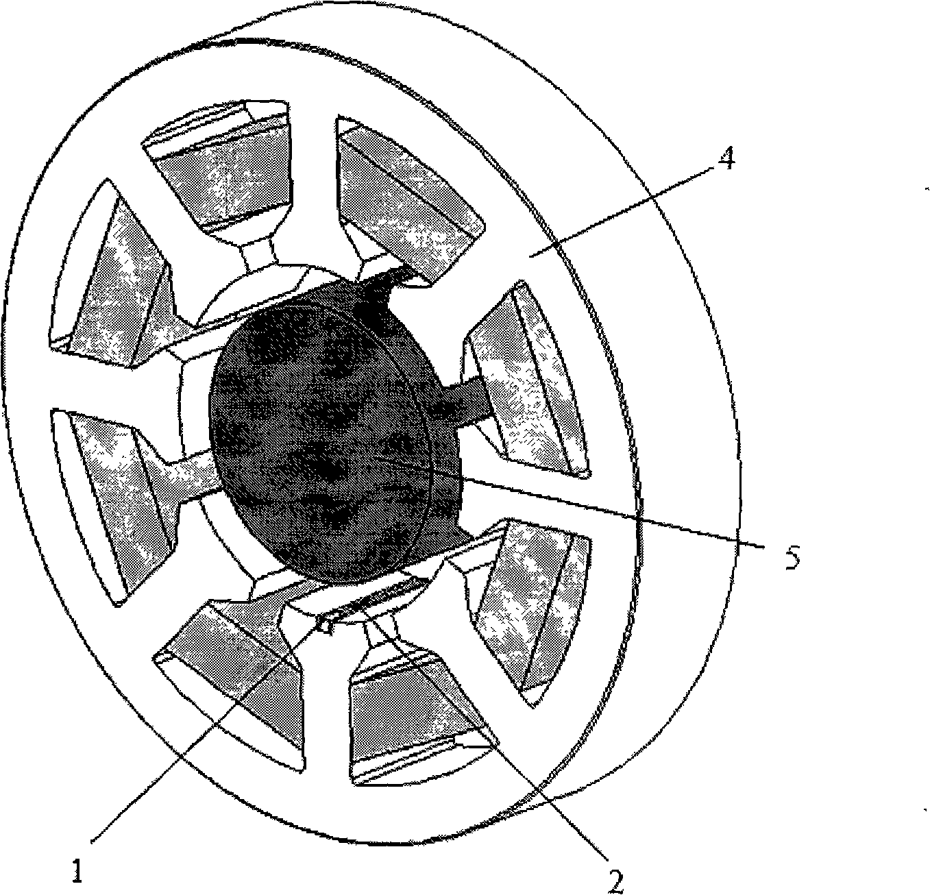 Magnetic bearing electromagnetic force sensing device based on optical fiber grating and on-line measurement system