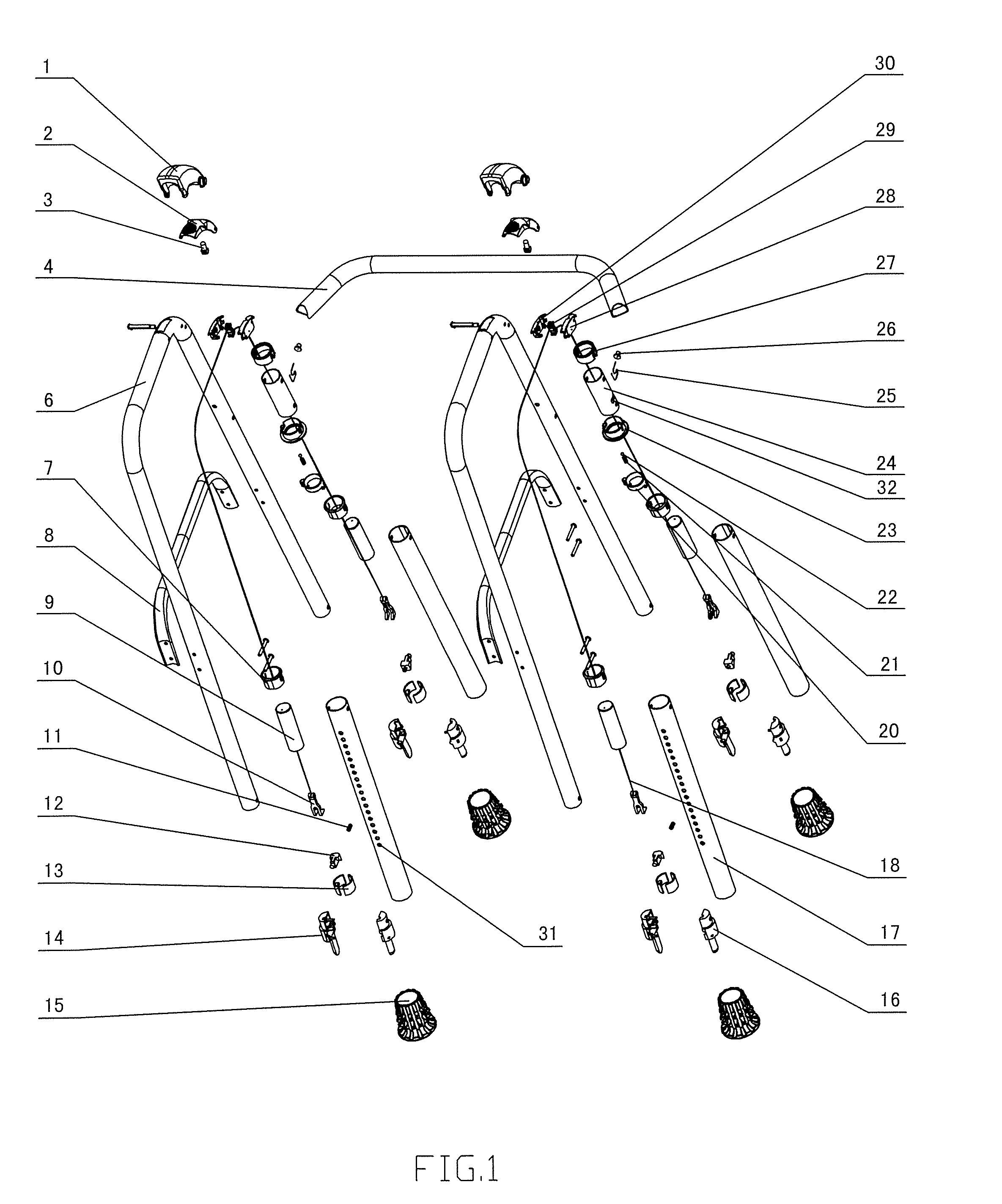 Height self-adjusting walking aid