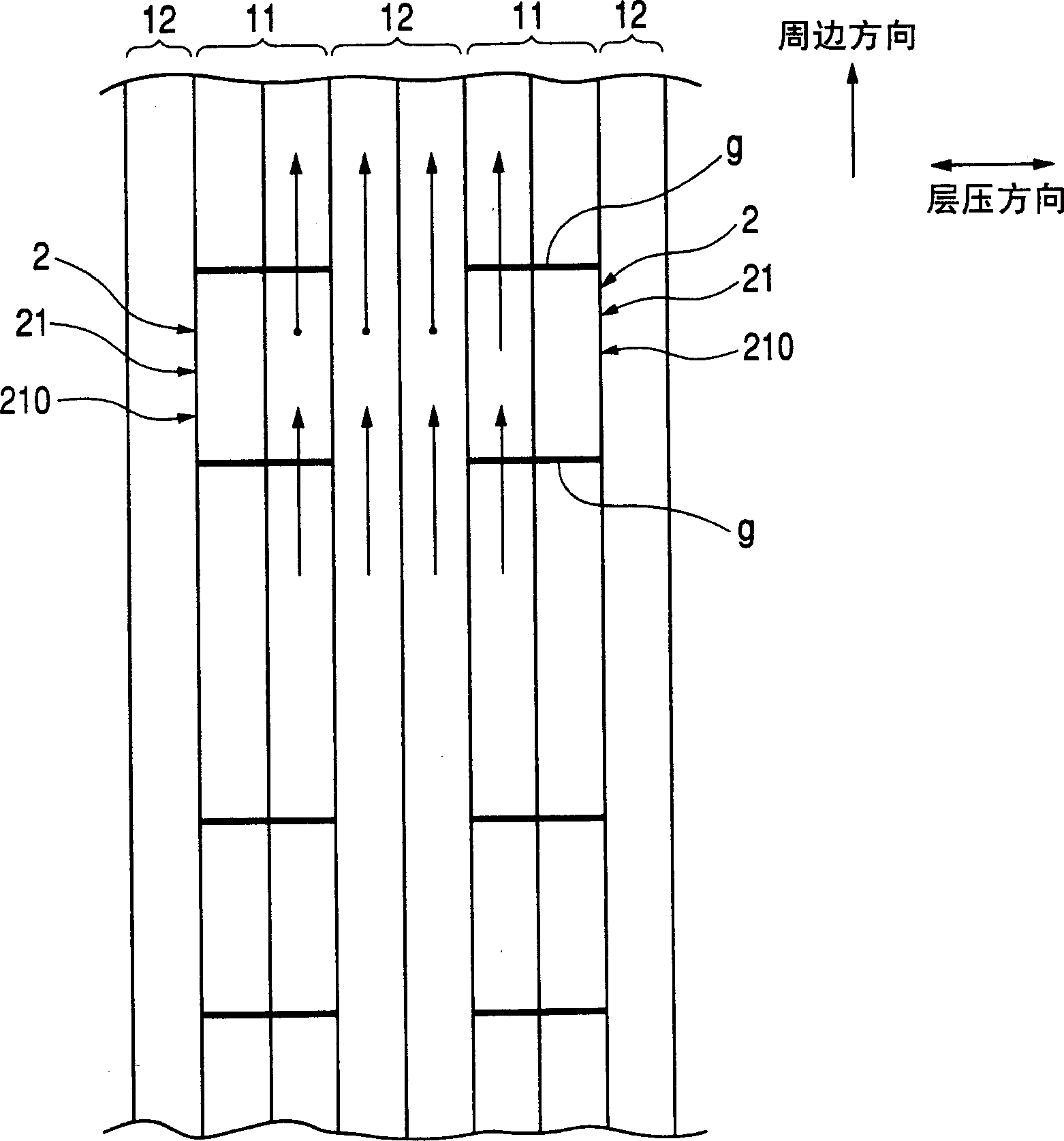 Combined stator core for electic rotary machinery