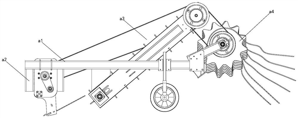 Inverted laying machine for peanut digging