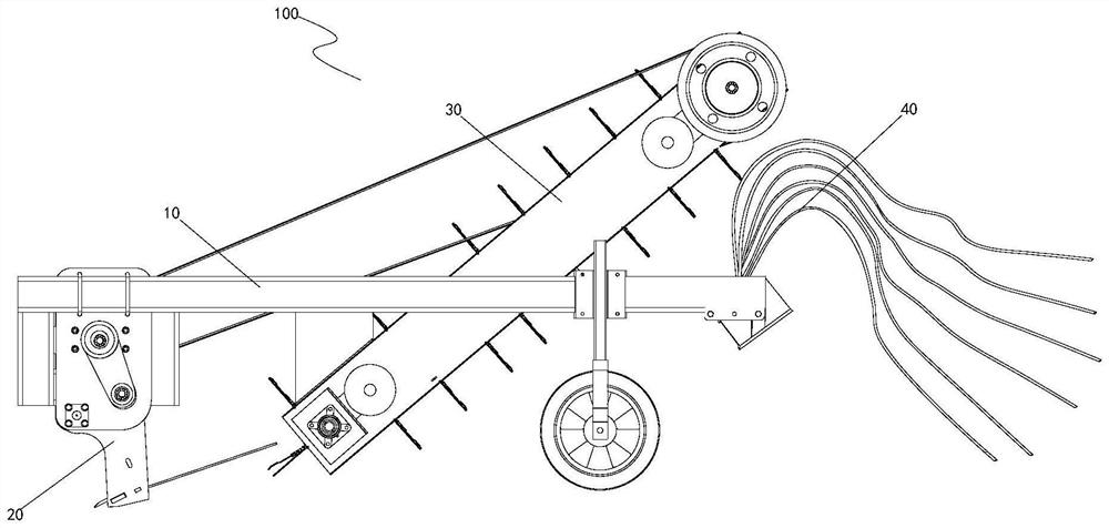 Inverted laying machine for peanut digging