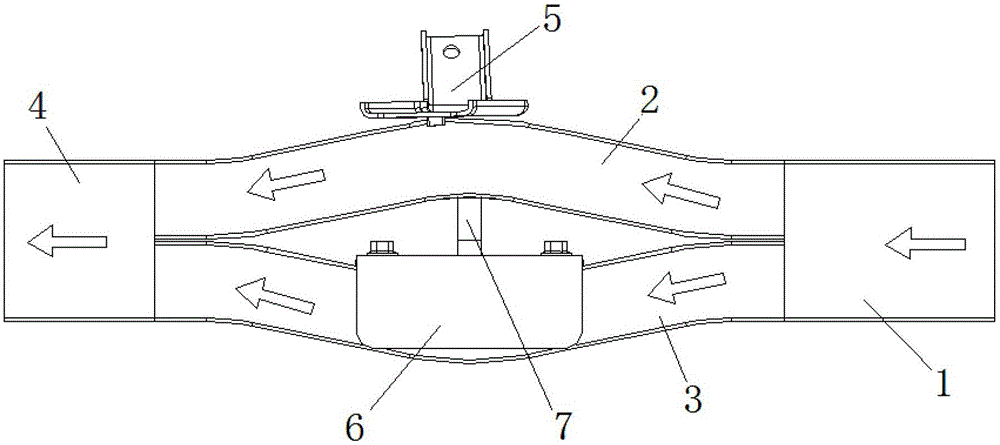 A front longitudinal beam structure