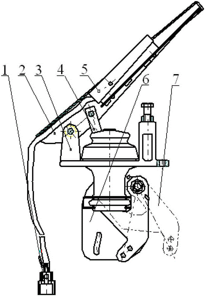 Construction machinery brake pedal and operating method thereof