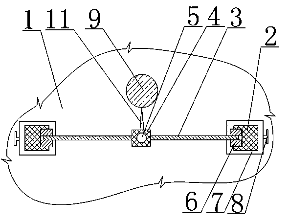 Device for measuring long crystal bar of ingot furnace