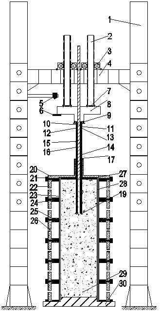 A pile sinking simulation test device and method for pipe piles under gradient confining pressure