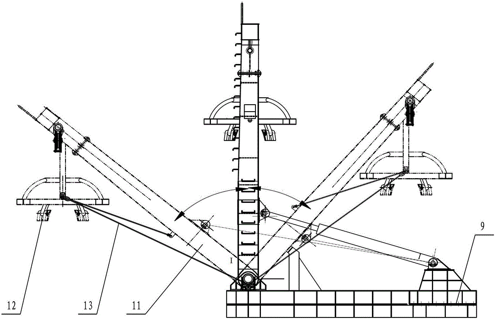 Stabilizing structure of floater salvaging device