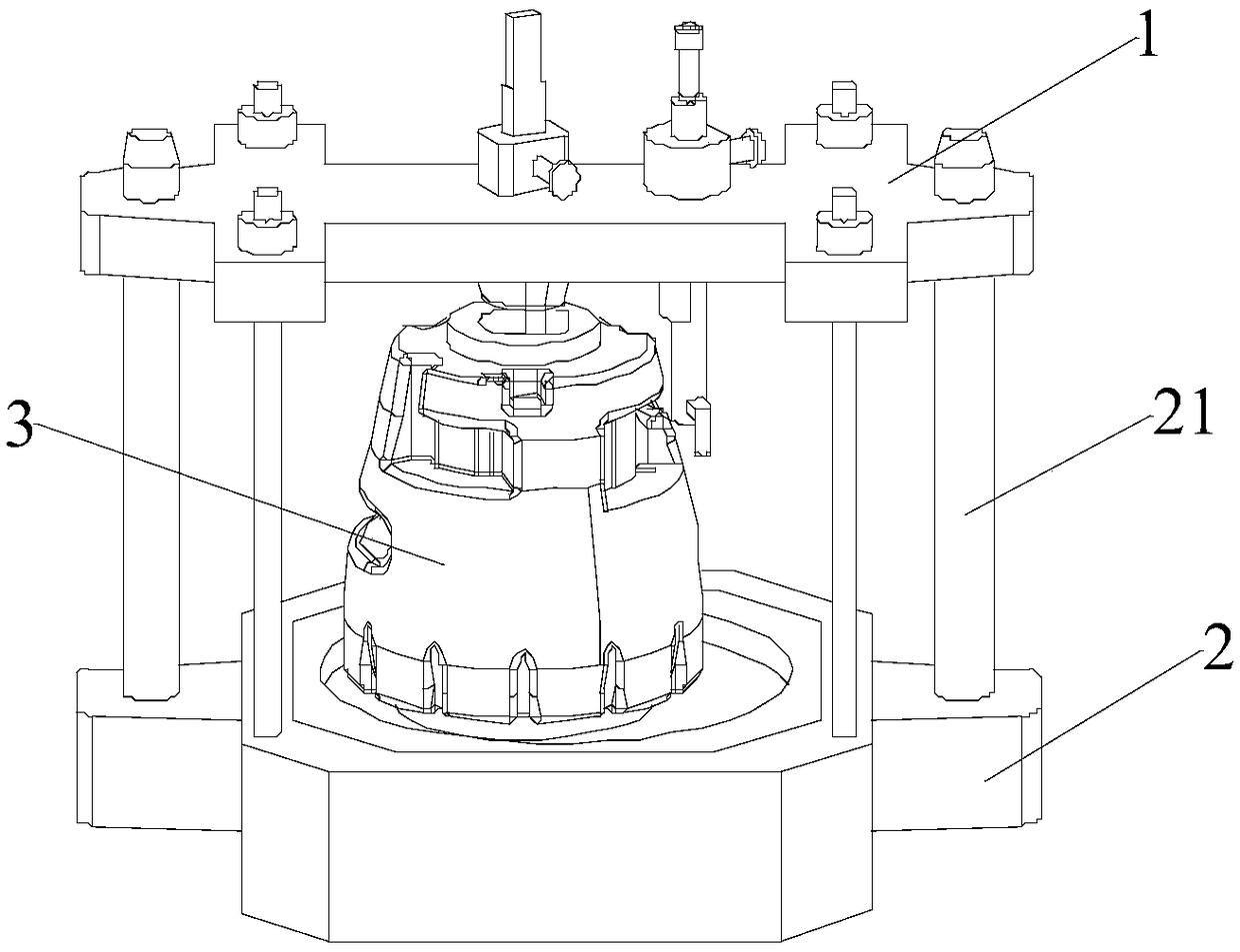 Precise composite measuring tool, sand core positioning method and aero-engine aluminum-magnesium alloy casting