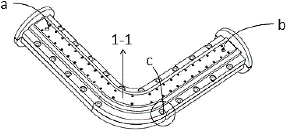 High-power overmode microwave elbow with controllable polarization