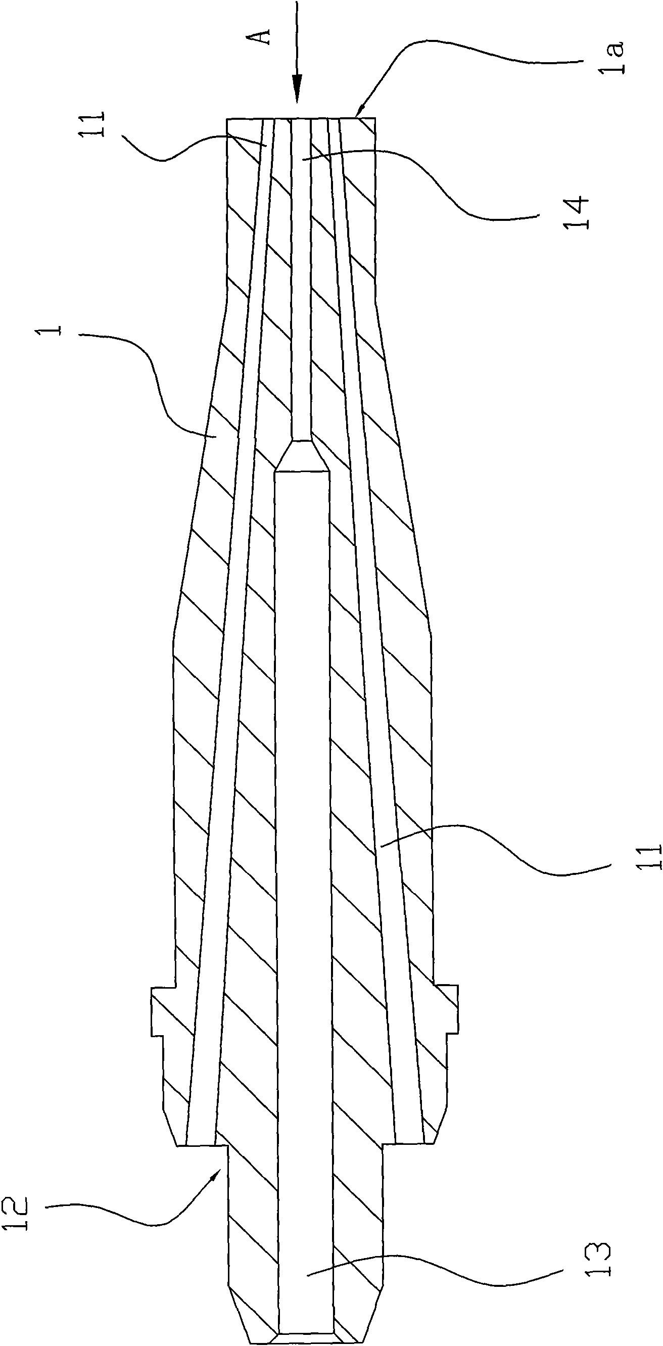 Cutting nozzle applied to welding gun and manufacturing method thereof