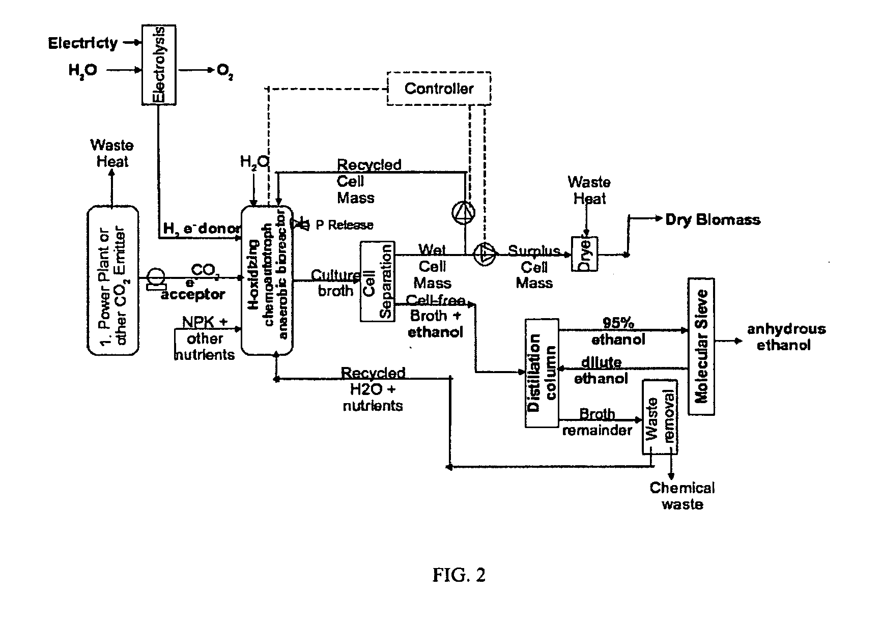 Biological and chemical process utilizing chemoautotrophic microorganisms for the chemosythetic fixation of carbon dioxide and/or other inorganic carbon sources into organic compounds, and the generation of additional useful products