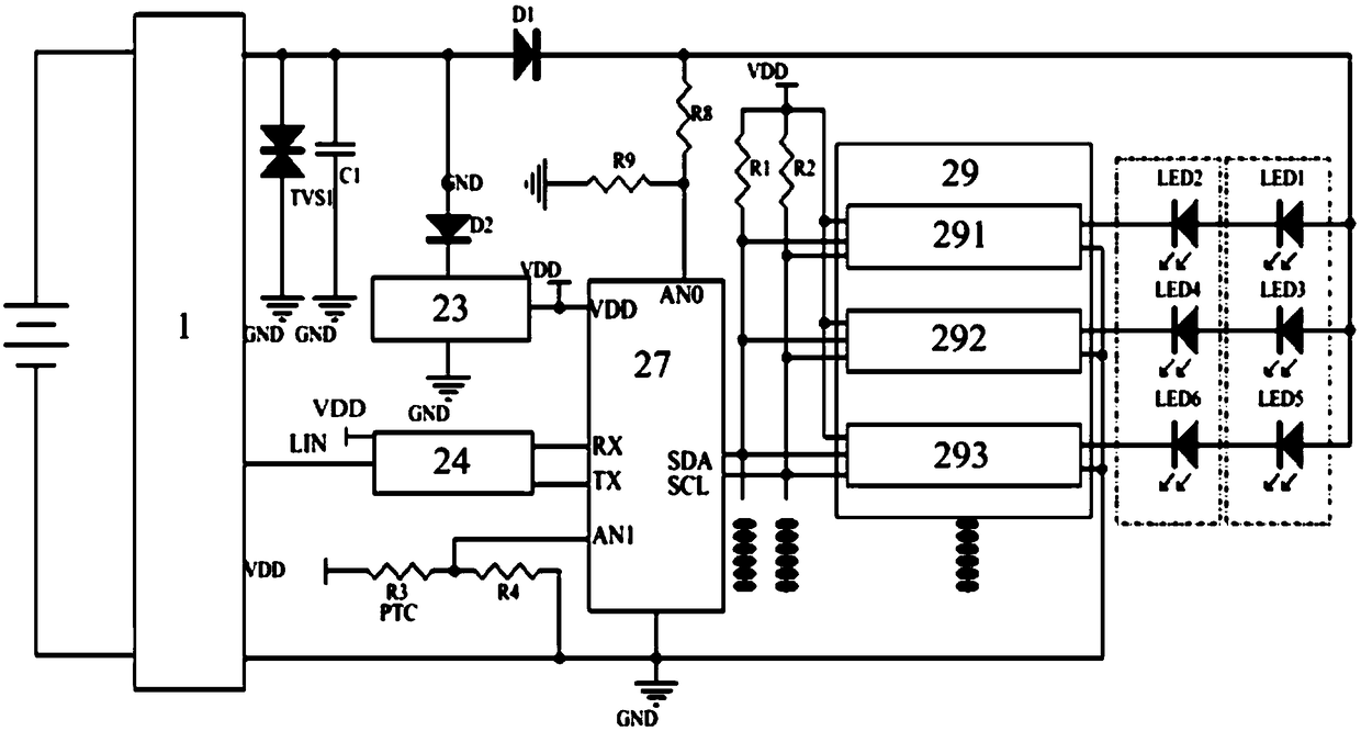 Lamp circuit with breathing effect