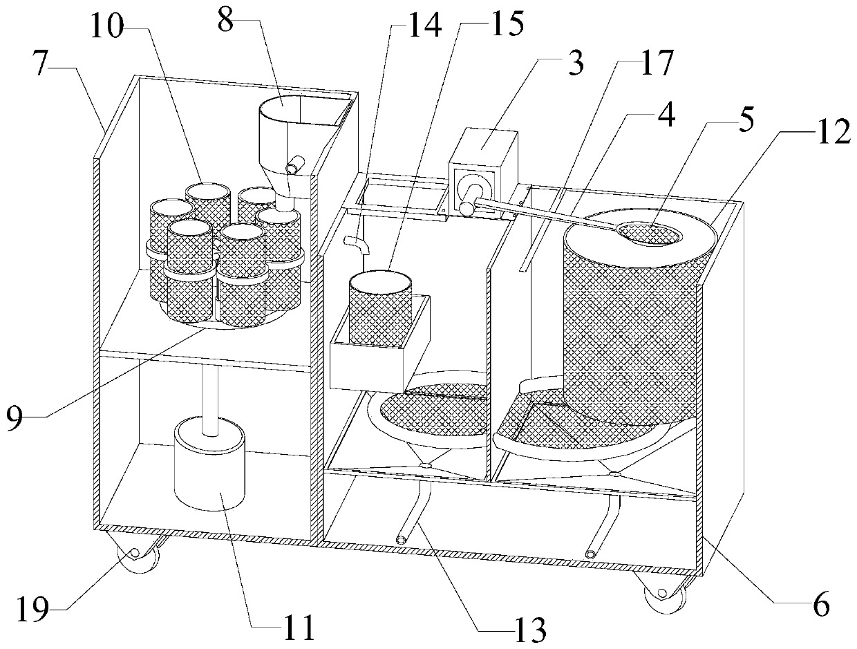 Intelligent rock debris filtering-washing machine