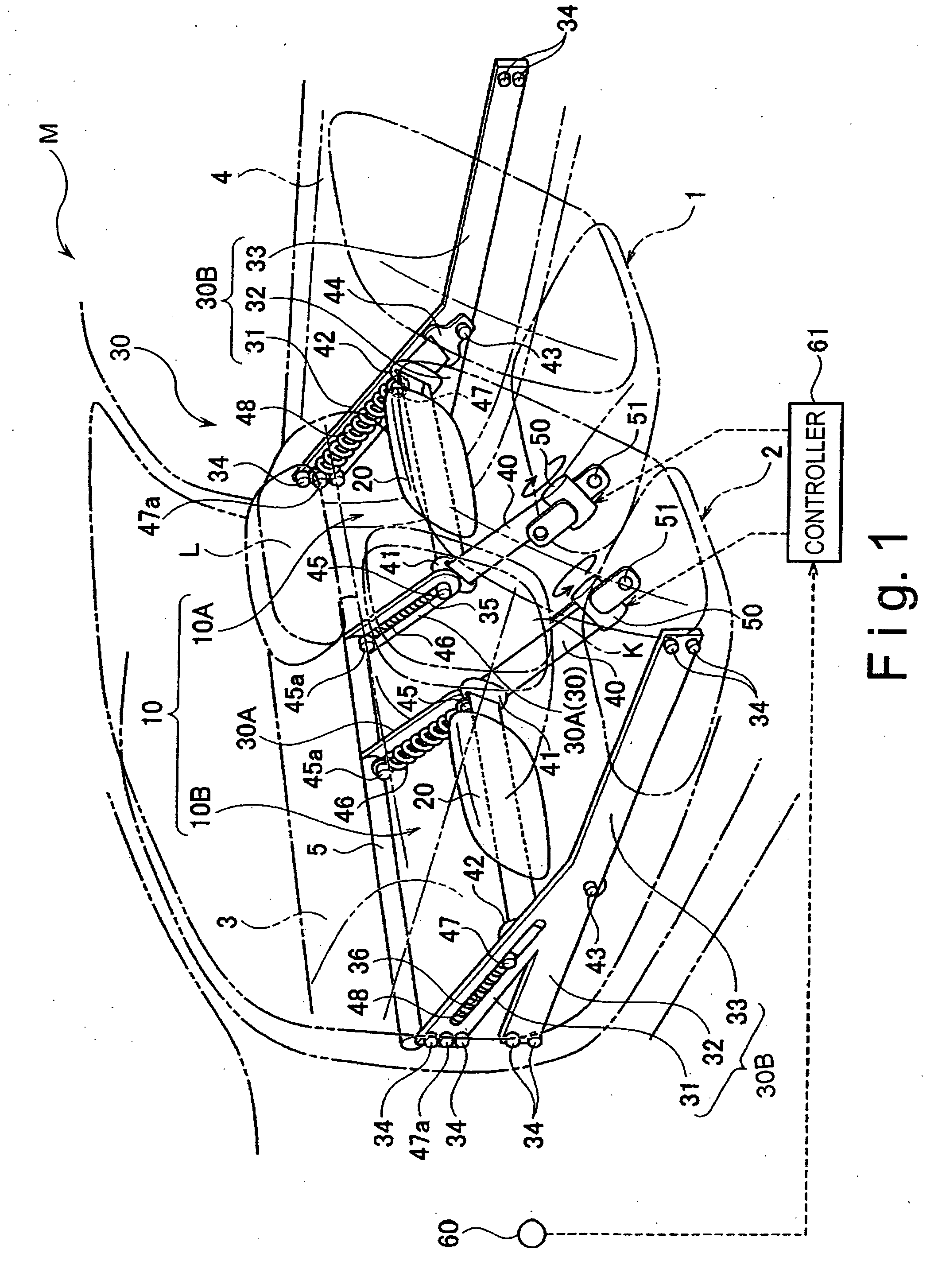 Vehicle passenger restraining system