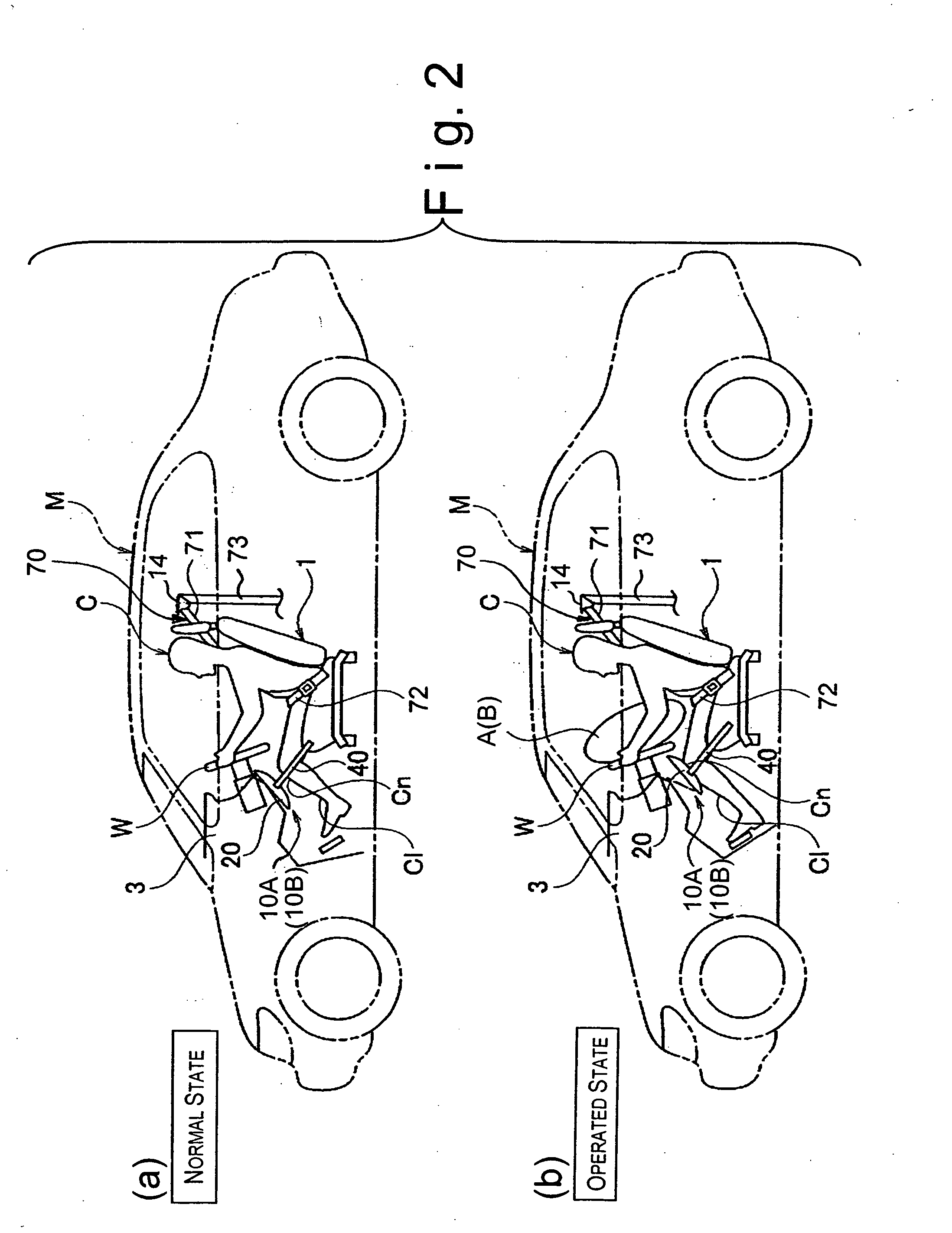 Vehicle passenger restraining system