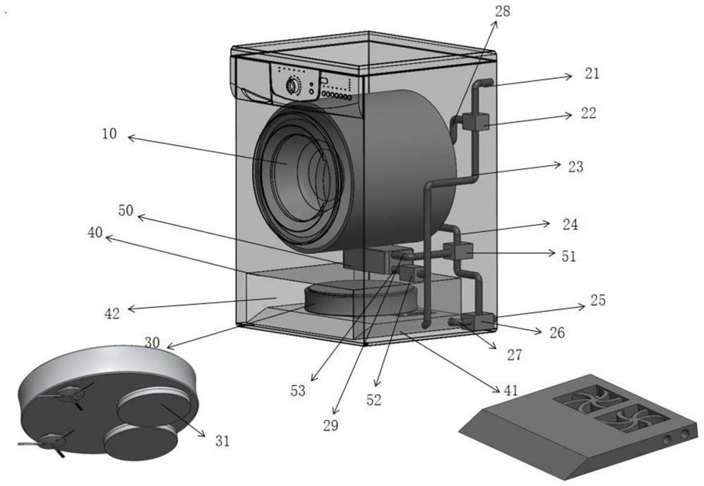 Method and equipment for cleaning mop of cleaning robot by using laundry wastewater