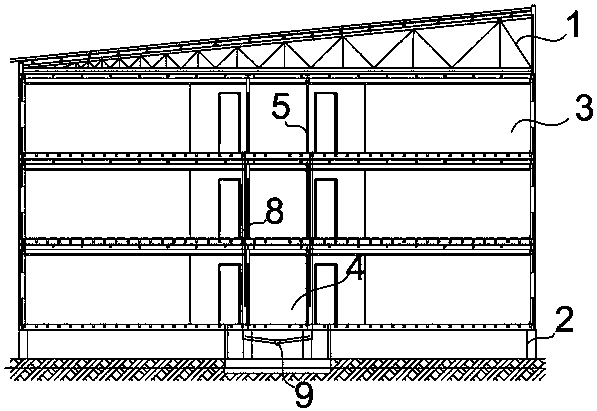 Combined type modular house with high-strength roof structure