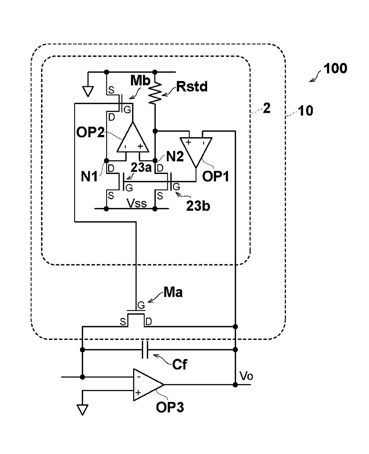 Pseudo resistance circuit and charge detection circuit