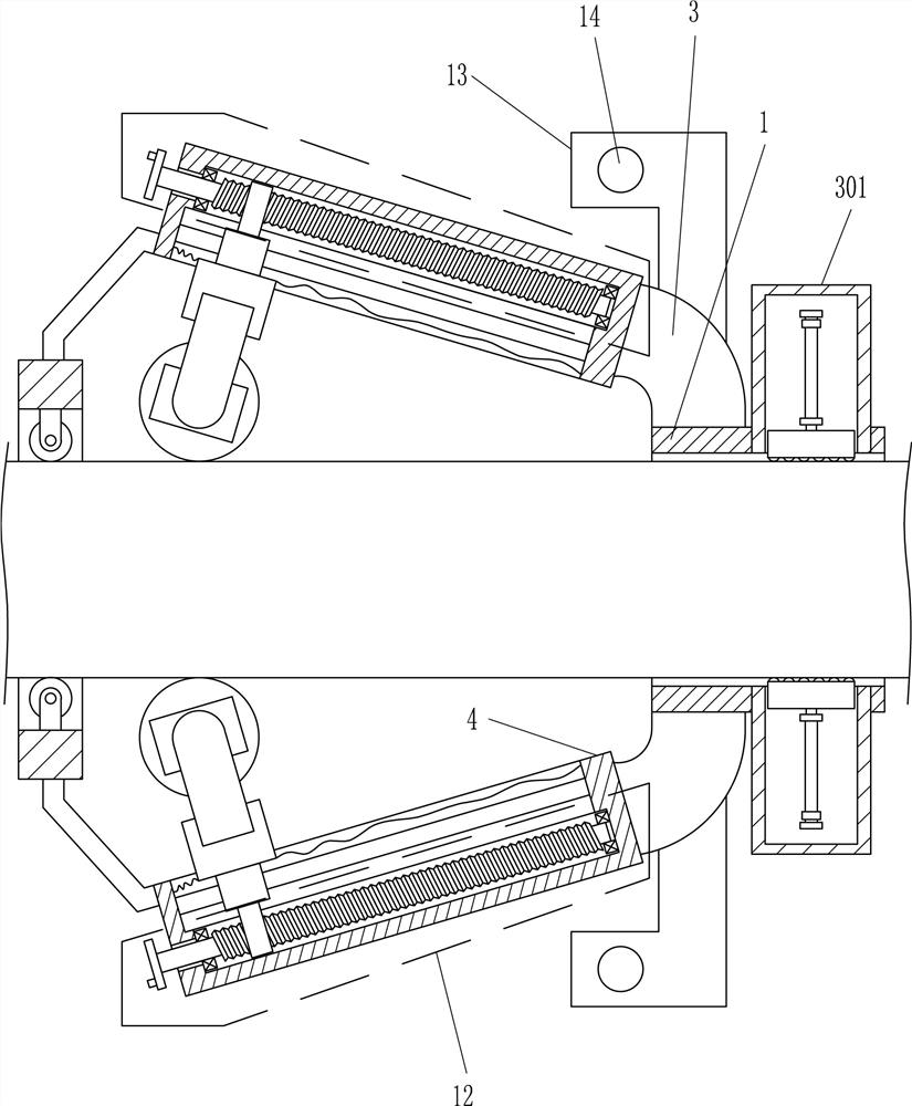 A wall-mounted plank side grinding equipment