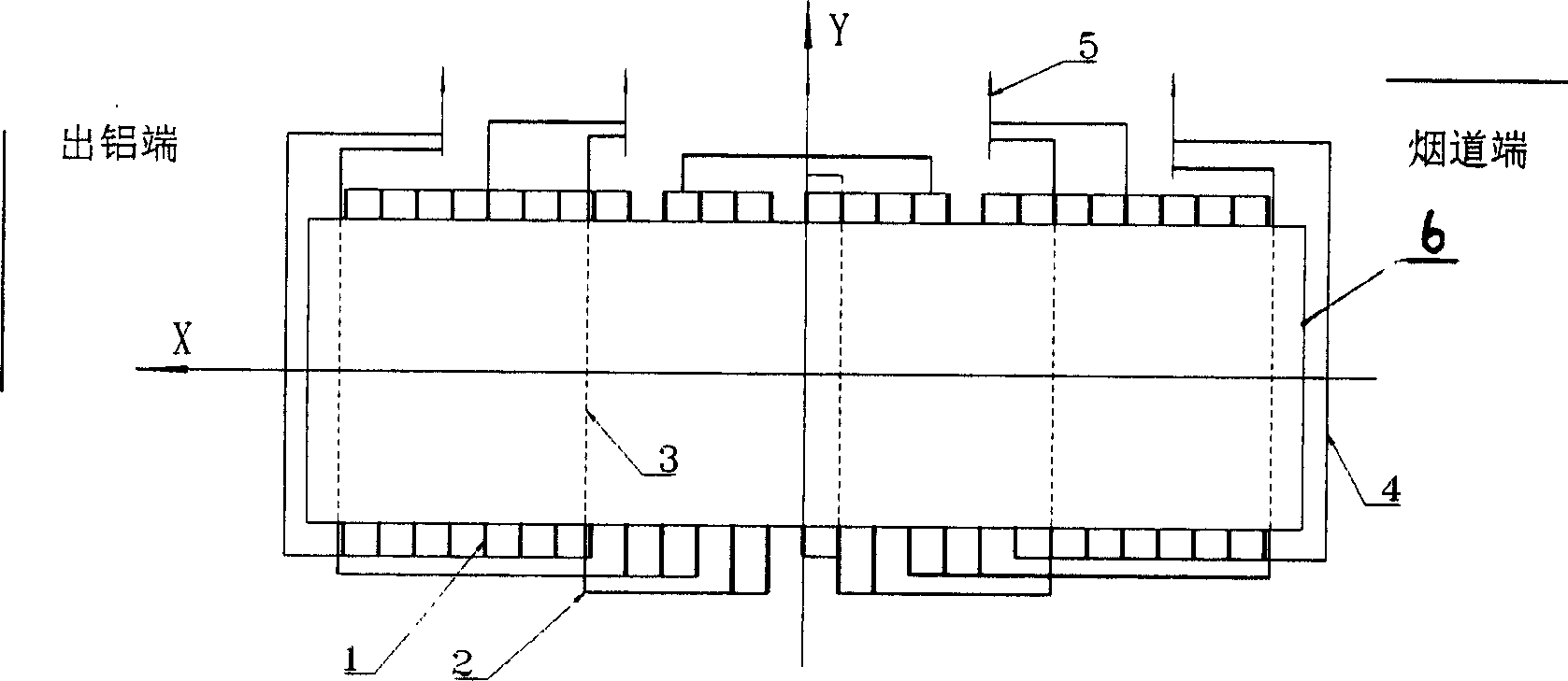 Five power-on bus distributing style with different current