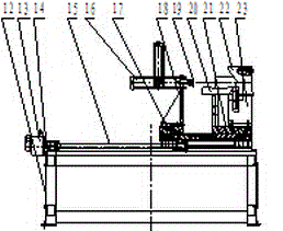 Machine tool for automatically milling two end faces and drilling central holes of pin shaft