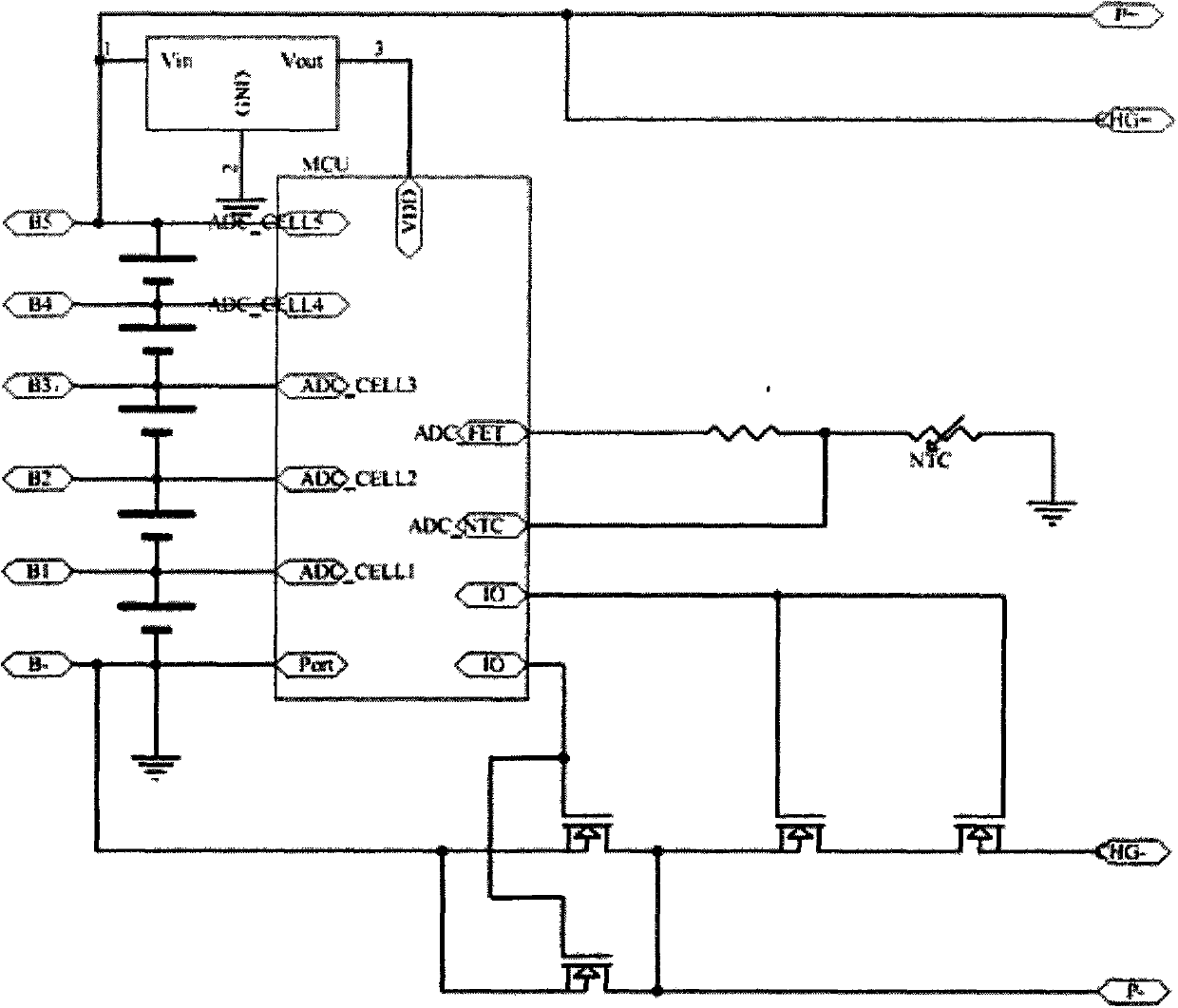 Circuit structure for improving short-circuit protection performance of large-sized battery pack by using capacitor