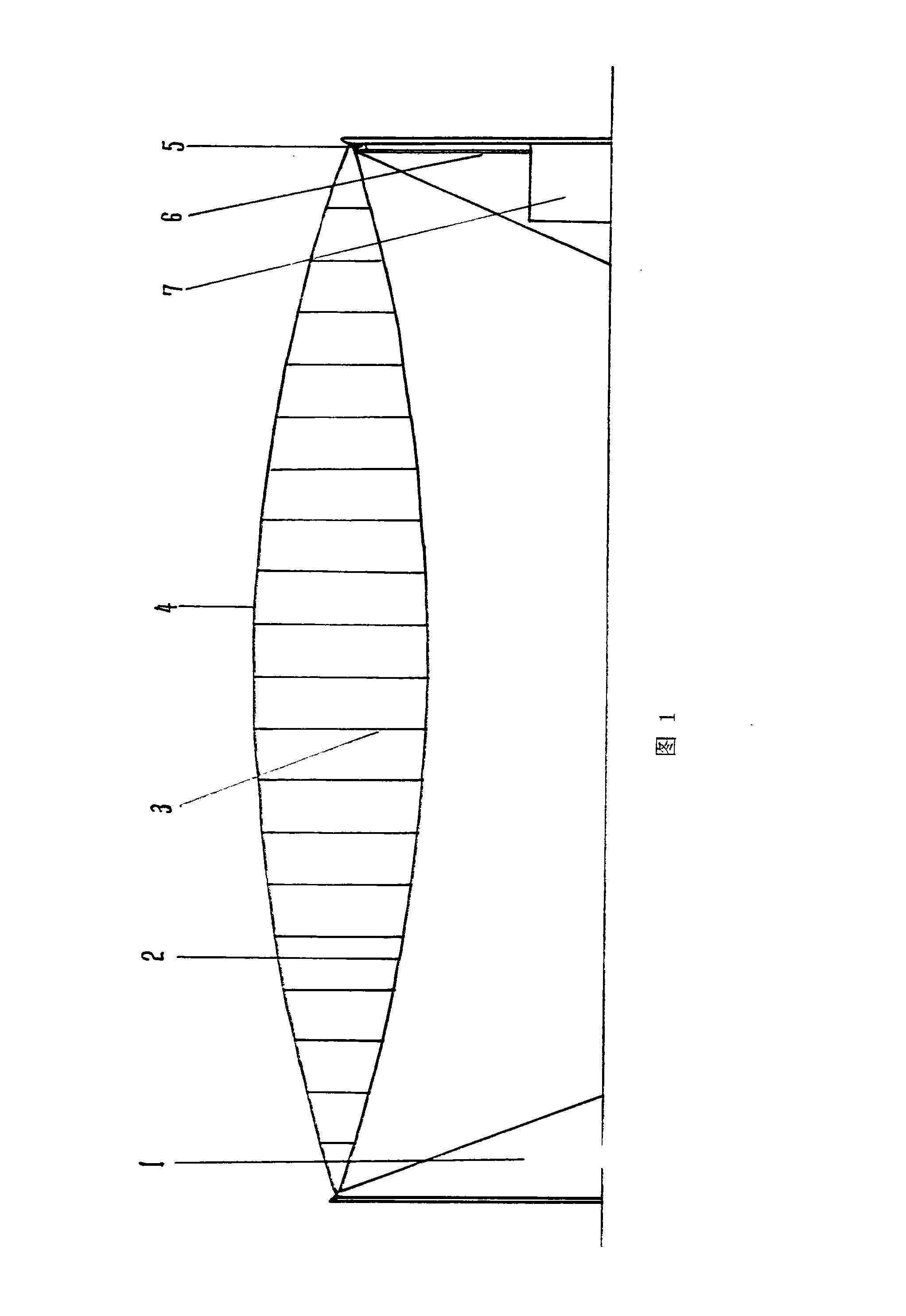 Large span non-support suspended cable arch ceiling technique and application