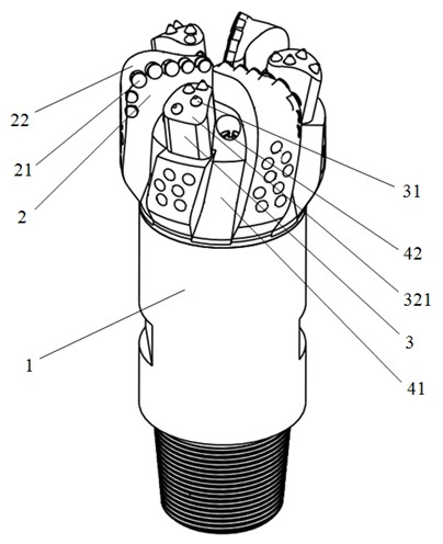 Scraping-cutting and impacting combined type drill