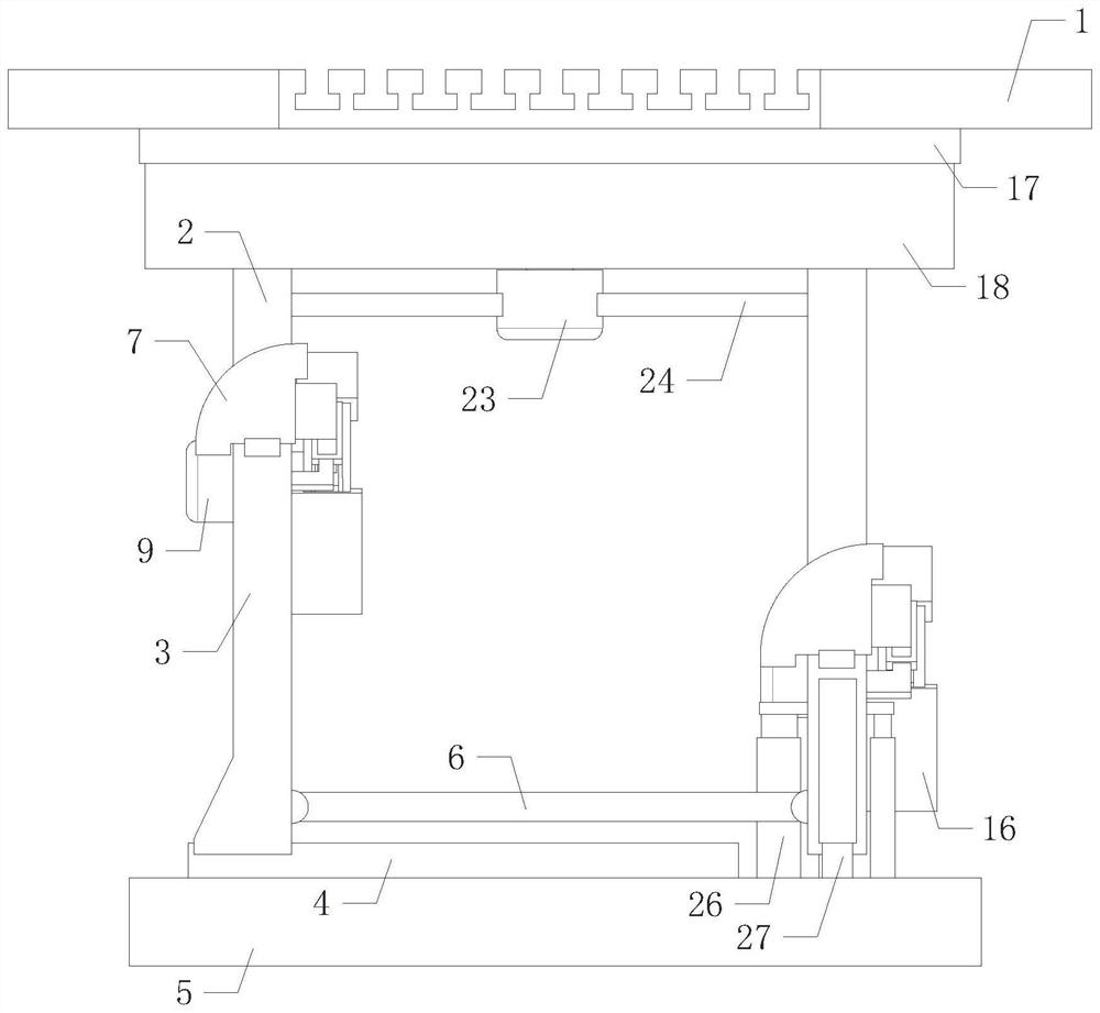 Automatic reversing adjustment numerical control machining table for machining electromechanical shell castings